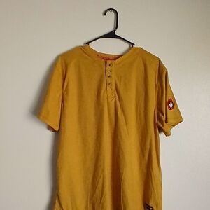 Golden Henley Polo Shirt